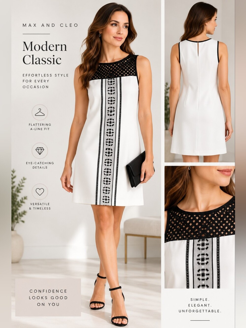 NWOT! Chetta B Beaded Sunhee Mini Dress Size 2